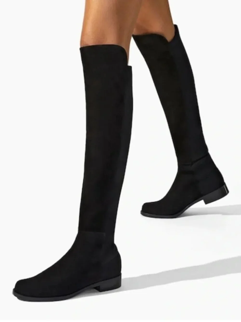 Stuart Weitzman 50-50 Black Suede Over the Knee Boots - Size 7.5